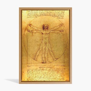 Vitruvian Man,Leonardo da Vinci poster,Leonardo da Vinci (circa 1492) Famous drawing,The Man at the center of everything,Human body