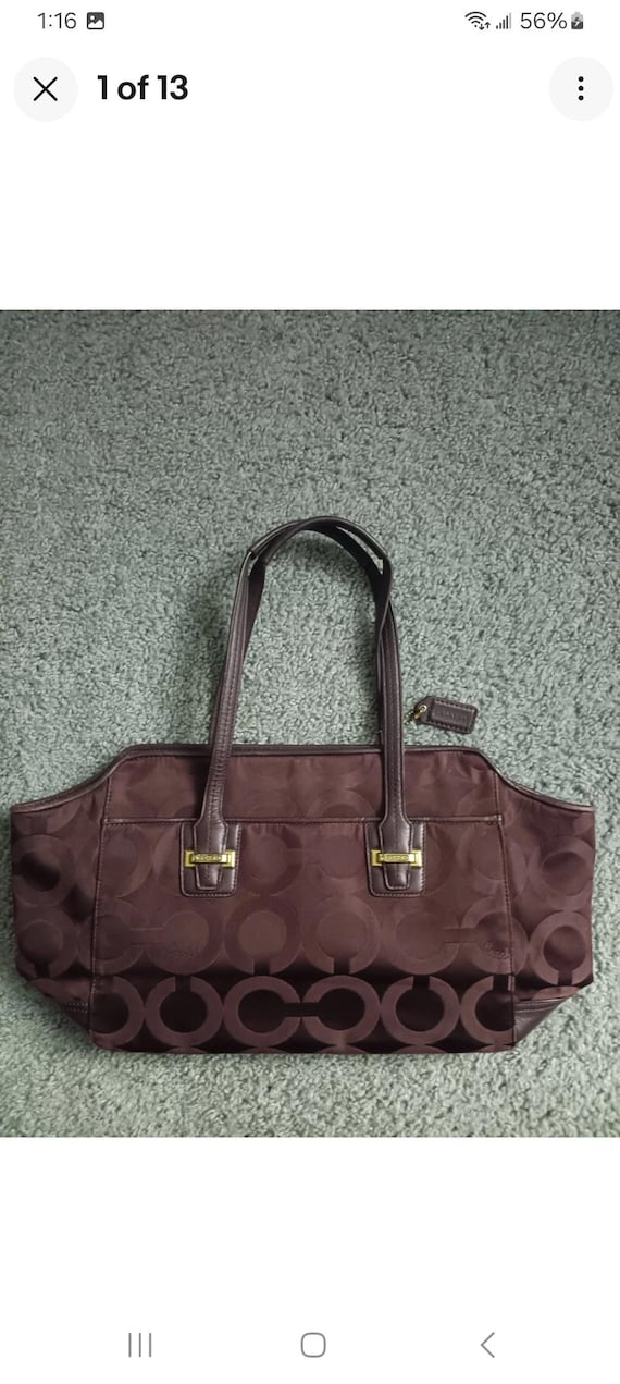 Signature COACH Taylor Op Art Alexis Carry-all Tote Bag K1305