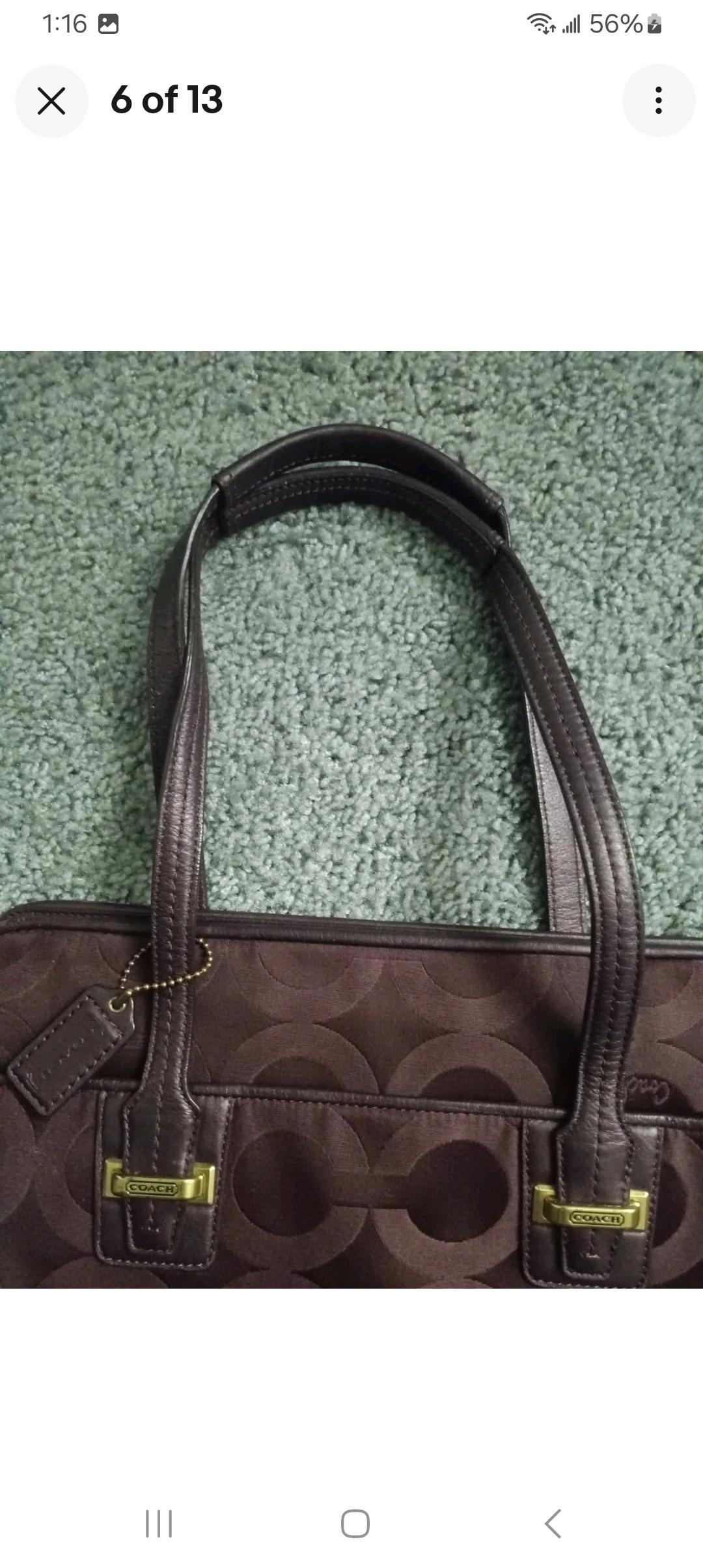 Signature COACH Taylor Op Art Alexis Carry-all Tote Bag K1305