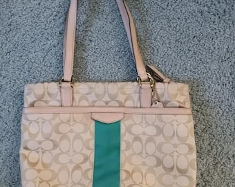 Coach Signature Python Stripe Tote Bag Purse F25706 - Etsy