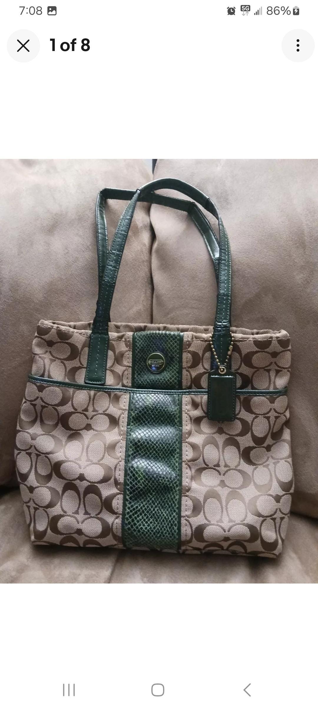 バッグ coach python hand bag 2way shoulder COACH】コーチ シグネチャー スネーク パイソン テリ ロゴ 2way クロス