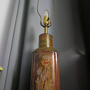 Rare  Frederick Cooper Ceramic Tea Canister/Caddy Chinoiserie Table Lamp
