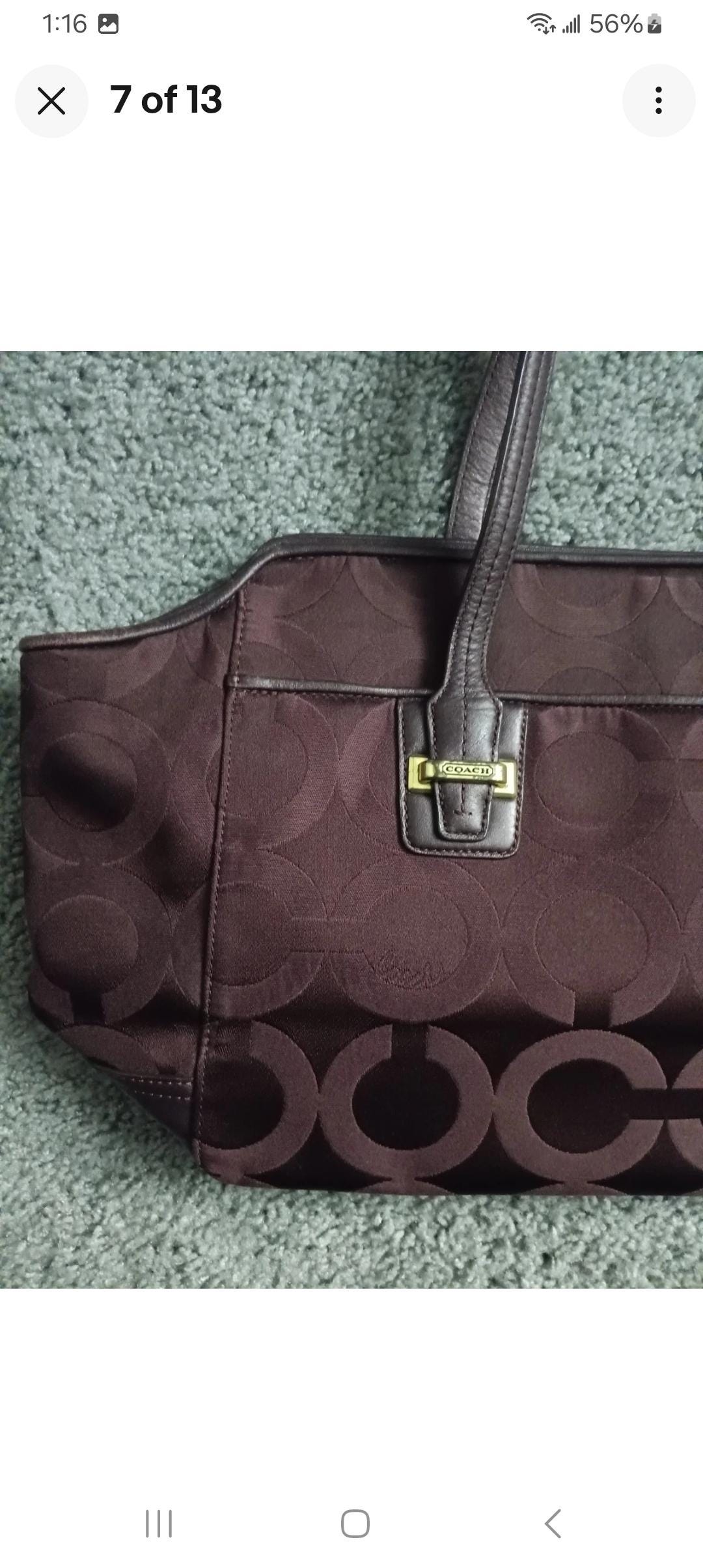 Signature COACH Taylor Op Art Alexis Carry-all Tote Bag K1305