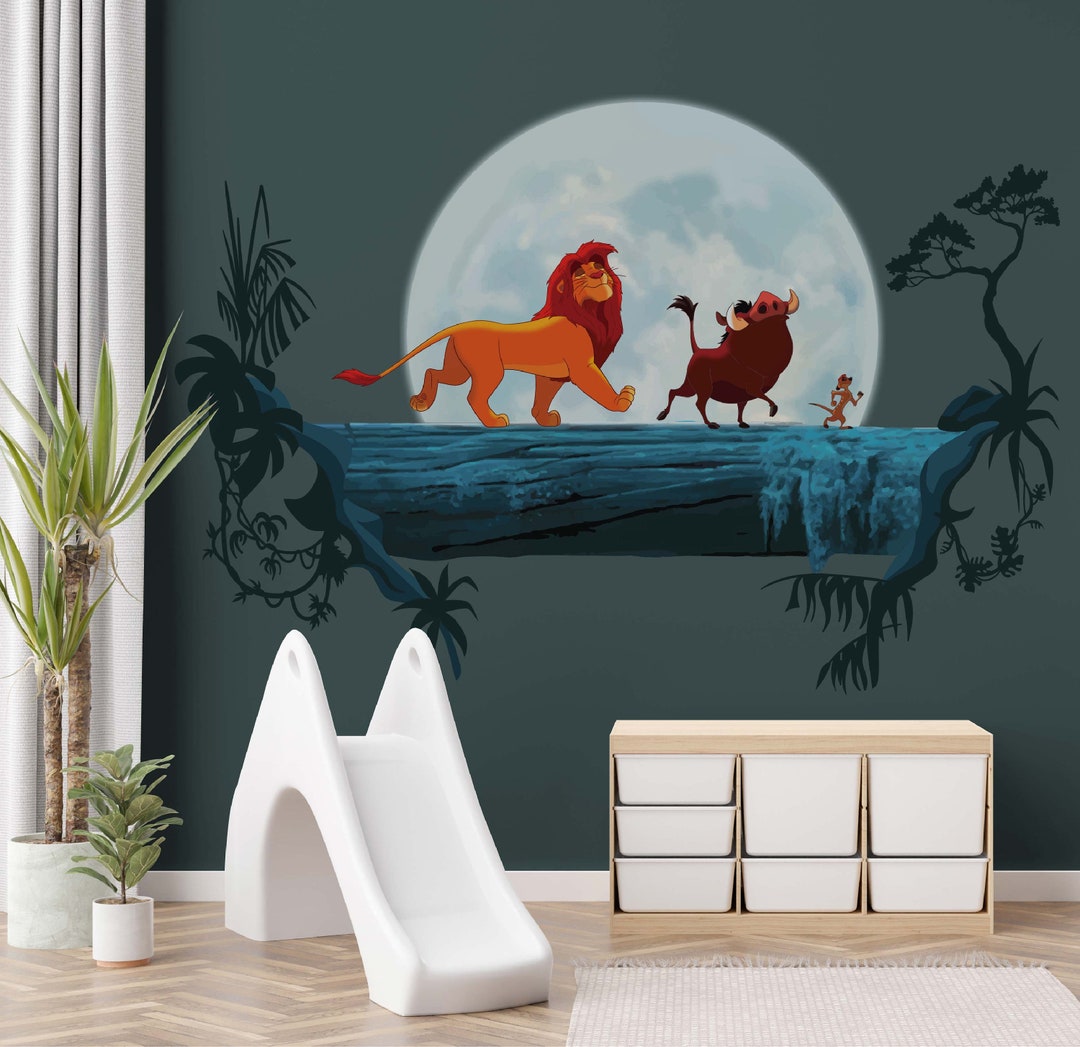 The Lion King Wall Sticker for Kids Room Simba Wall Decals Nursery