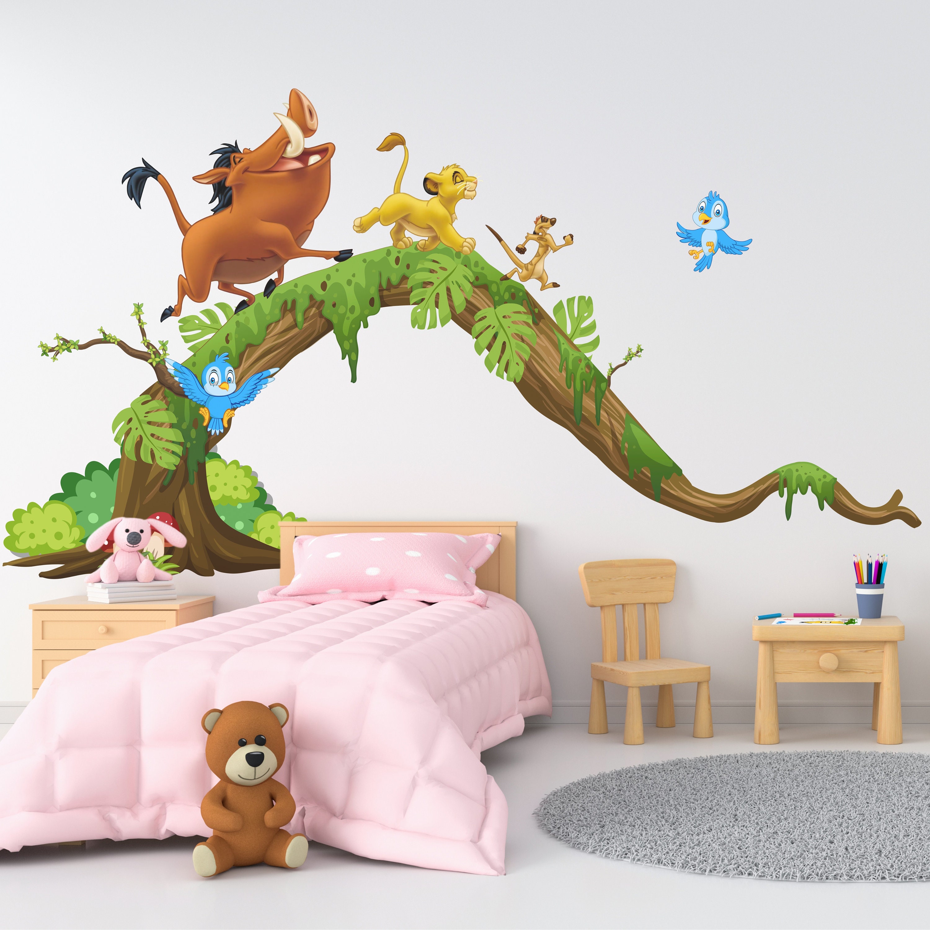 The Lion King Wall Decal Animals Wall Sticker for Nursery Wallpaper for