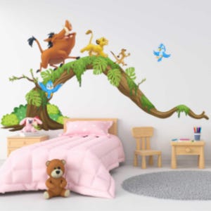 Lion king sticker dieren muurschildering voor baby behang voor kinderen cadeau