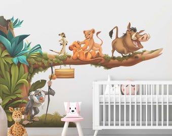 Lion King Wall Decal Nursery Decor Simba Wall Sticker for Kids