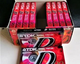 TDK D 90 - 10 vintage audiocassettes