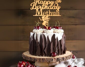 Celebrate in Style: Personalized Wooden Birthday Cake Topper