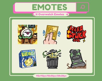 Overwatch Emote Bundle, Cute Meme Art for Twitch, Discord, YouTube (Instant Download)