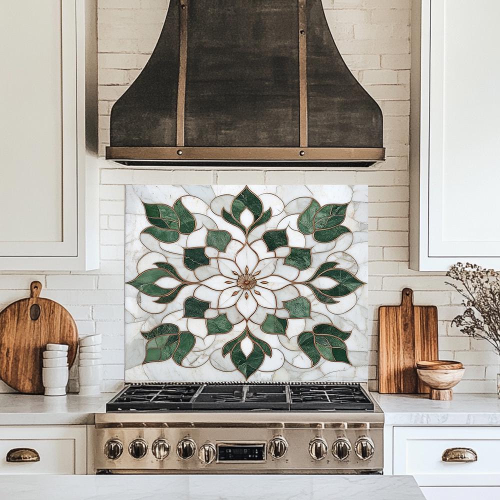 Backsplash de vidro, revestimento de cozinha em vidro temperado