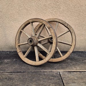 木製荷馬車の車輪 1/2 – 美しい鍛冶屋と木工職人の技