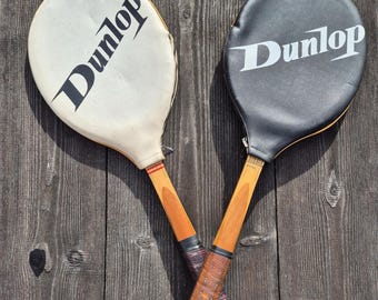Set of 2 Vintage Wooden Tennis Rackets – Classic Retro Sports Equipment /1950-1970s /