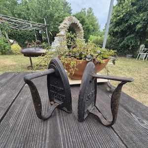 1 of 2 Vintage Cast Iron Irons | Antique Sad Irons | Rustic Industrial Decor