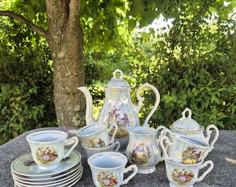 Juego de café elegante vintage / Zaječar Yugoslavia / Década de 1970