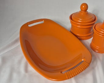Vintage Plastik Aufbewahrungsset für die Küche: Jugoslawien Retro Dekor