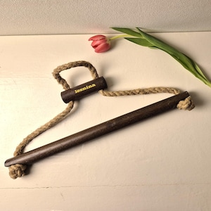 Vintage Wooden Clothes Hangers - Lesnina Slovenia /  Mid-Century Wood Hangers /1980s