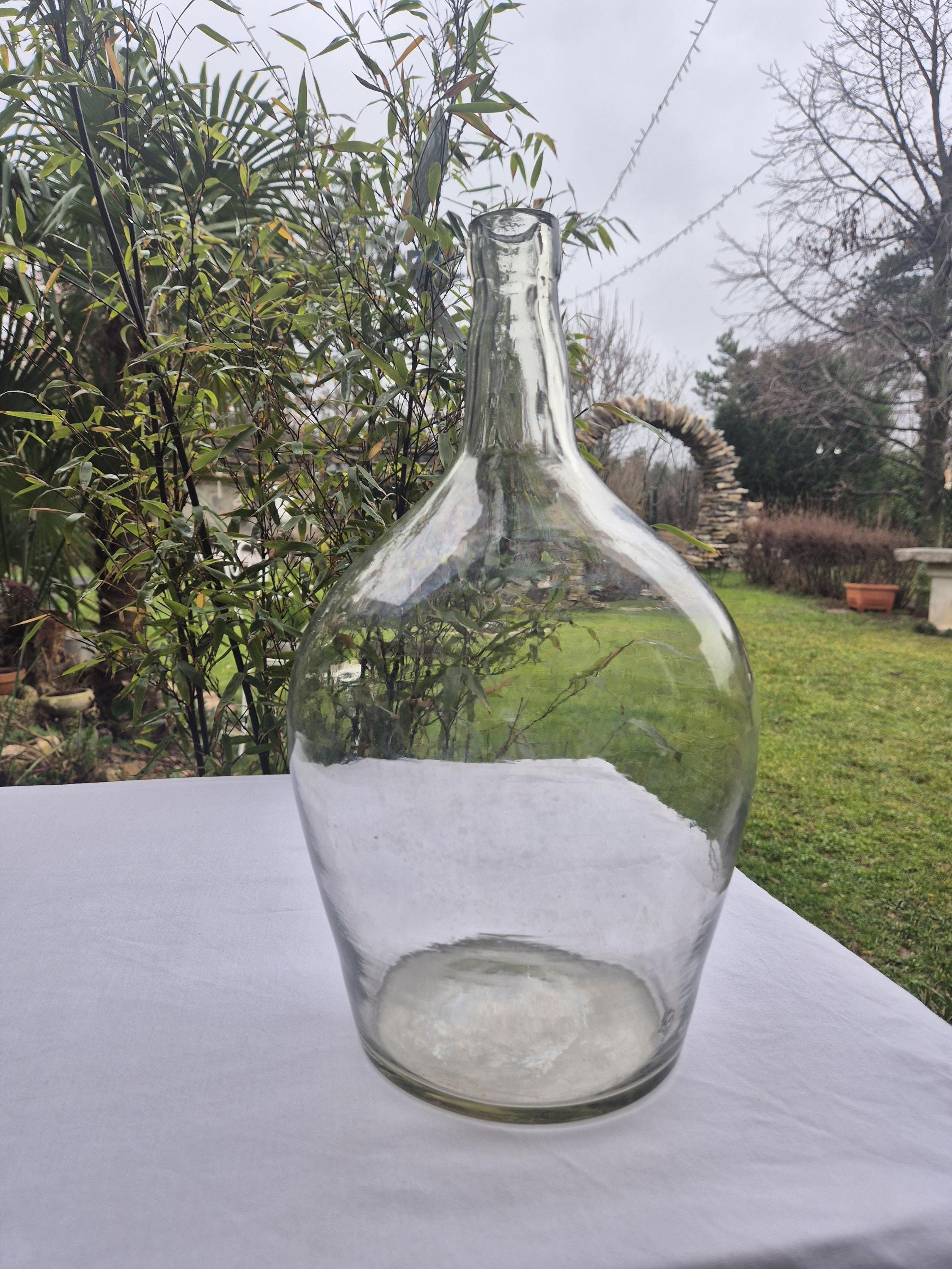 Vintage Clear Glass Demijohn Wine Bottles / Circa 1950 / - Etsy