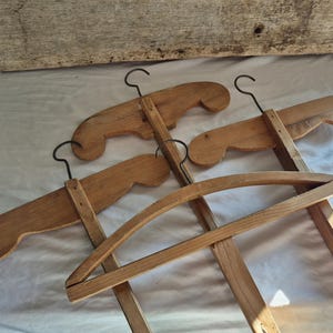 Old Wooden Hangers - Etsy