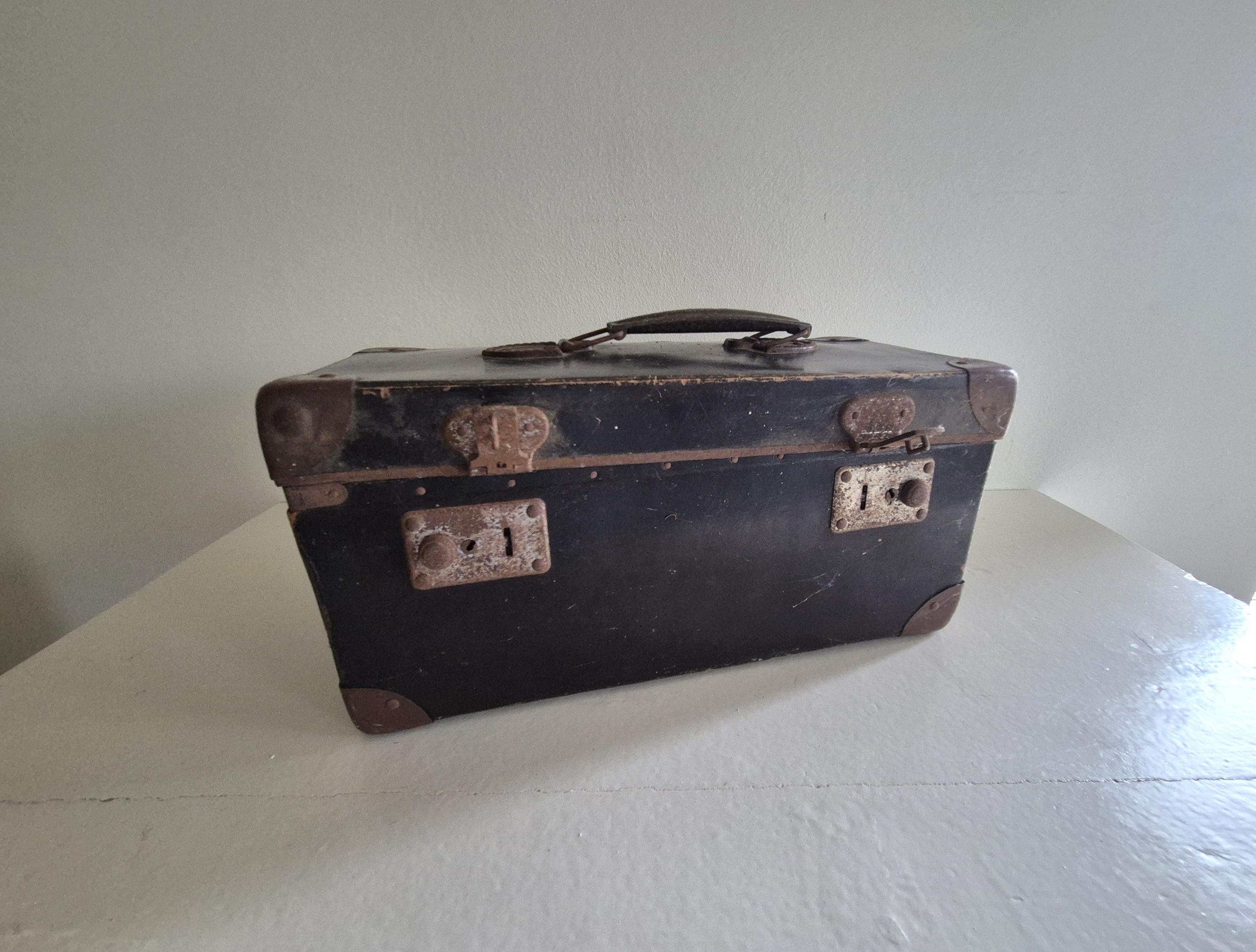 BELLE VALISE ANCIENNE Vintage années 1970-1980 similicuir marron
