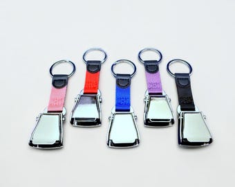 Airline Seatbelt Buckle Keychain | Flight Attendant Gift | Travel Lover Keychain