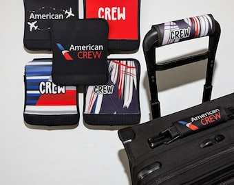 American Airlines Crew Handle Wrap, Flight Attendant Luggage Identifier, Pilot Roller Bag Accessory