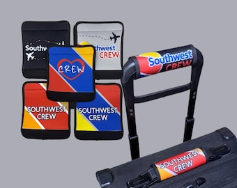 Southwest Airlines Crew Luggage Handle Wrap, Flight Attendant Gift, SWA