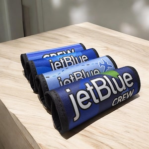 Funda para asa de equipaje de tripulación de JetBlue, regalo hecho a mano para auxiliares de vuelo
