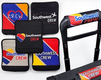 Southwest Airlines, Crew Bag Handle Wraps, Flight Attendants, Flight Attendant Gifts, Crew Bag Tags, Pilot Gifts, Crew Luggage Handle Wraps