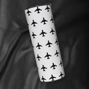 Airplane, Pattern Tumbler, Flight Attendants Gift, Pilots gifts, Tumbler, Custom Crew Gift, Boeing, Plane spotters, Airline colors, Travel