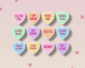 Valentijnsdagsticker | Waterdicht vinyl | Snoepstickers Sweetheart