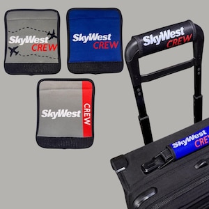 SkyWest, Crew Handle Wraps, SkyWest Airlines, Flight Attendants, Flight Attendant Gifts, Bag Tags, Pilots, Luggage Handle Wraps, Crew, CRJ