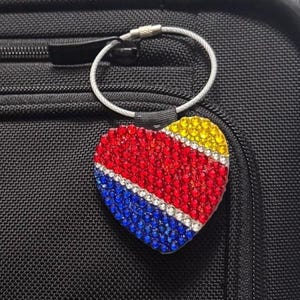 Southwest Airlines Bag Tag, Southwest, Crew, Bag Tags, Flight attendant Gifts, Flight Attendant Luggage Tags, Southwest Flight Attendant Tag