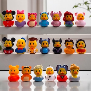 Disney Rubber Ducks, Assorted Characters, Jeep Ducks