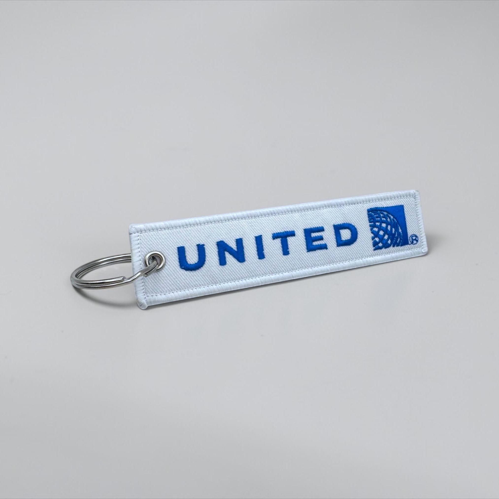 United Airlines Embroidered Keychain - Etsy