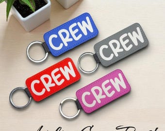 Handmade Crew Bag Tag: Flight Attendant Keychain