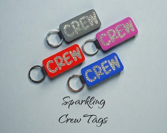 Rhinestone "CREW" Bag Tag – Flight Attendant Gift