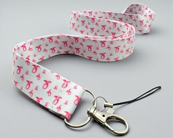 Breast Cancer Awareness Lanyard | Pink Ribbon ID Holder