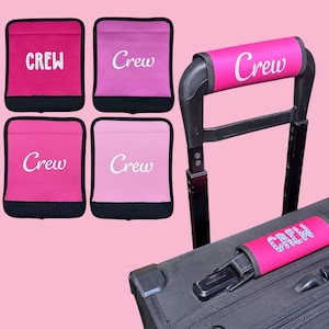 Pink Crew, Crew Handle Wraps, Airline, Flight Attendants, Flight Attendant Gifts, Bag Tags, Flight Crew, Luggage Handle Wraps, Travel
