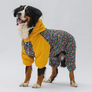 Waterproof Dog Raincoat: Adjustable Fit, Lightweight Outdoor Jacket for Large Breeds