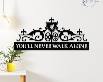 YNWA Liverpool Wall Art,Custom Metal Sign,Shankly Gates Decor,Perfect Gift for Reds Fans,Liverpool FC Metal Wall Decor,Shankly Gates Tribute