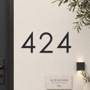 Personalized Modern Floating House Number, Minimalist Metal Address Numeral, Sleek Exterior Wall Mount Home Address Decor, Custom House Sign