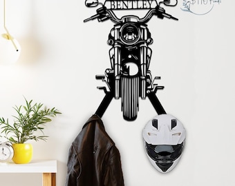 Supporto per casco da moto personalizzato, supporto per moto, decorazione per garage, regalo per la festa del papà, porta souvenir per moto, porta casco da motociclista