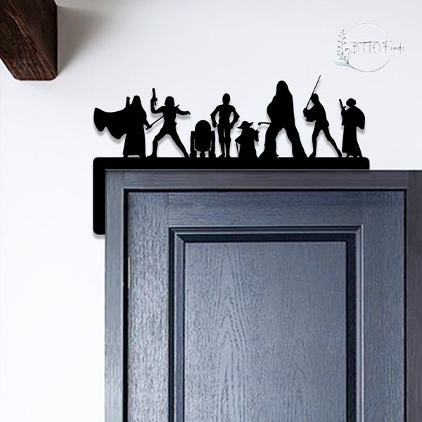 Star Wars Türdekoration, Benutzerdefinierter Jedi Tempel Bogen, Ecke Verzierung des Todessterns, Sci-Fi Man Höhle Akzent, Geeky Heimkino Dekoration, Sci-FiHome Akzent