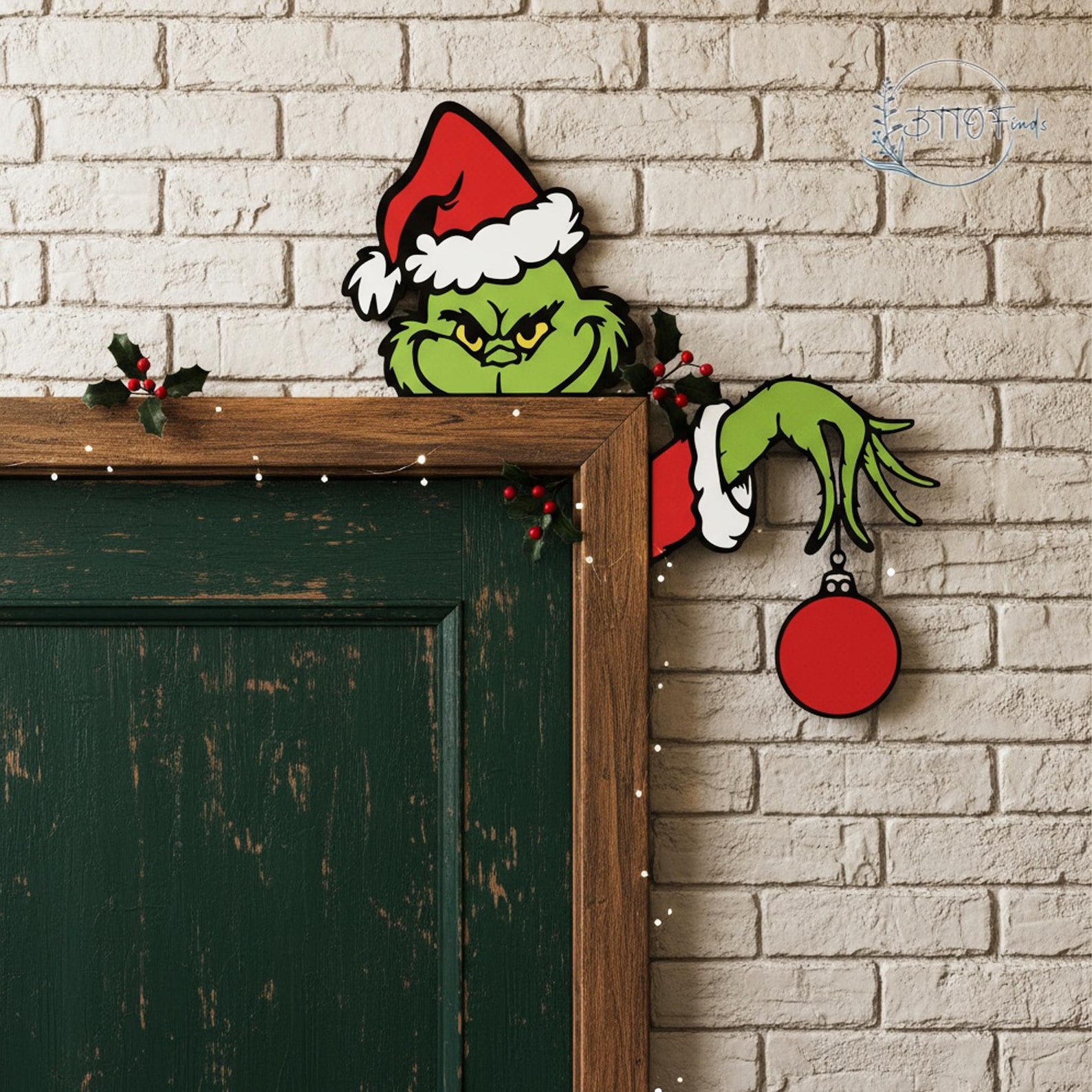 Spring Grinch Arch Classic the Grinch Inspired Metal Wall Art,christmas Themed Arch Design ...
