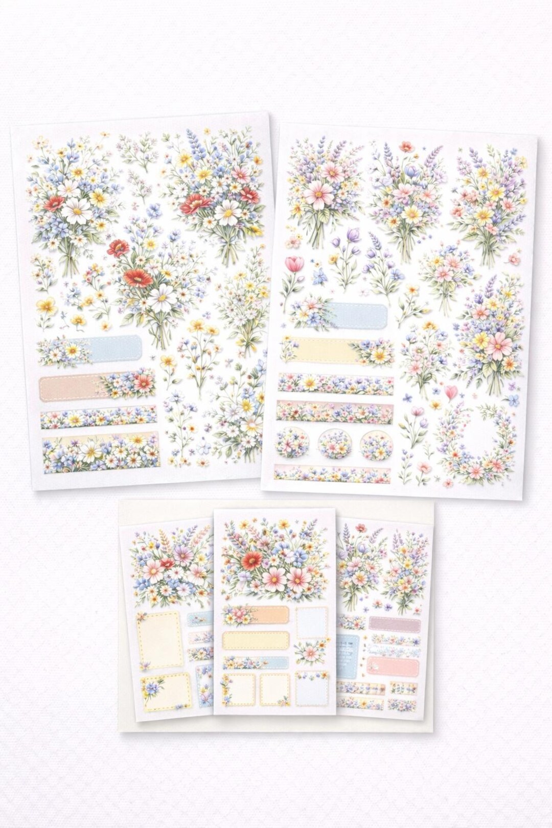 Wildflower Planner Stickers Printable, Cottagecore Floral Sticker ...