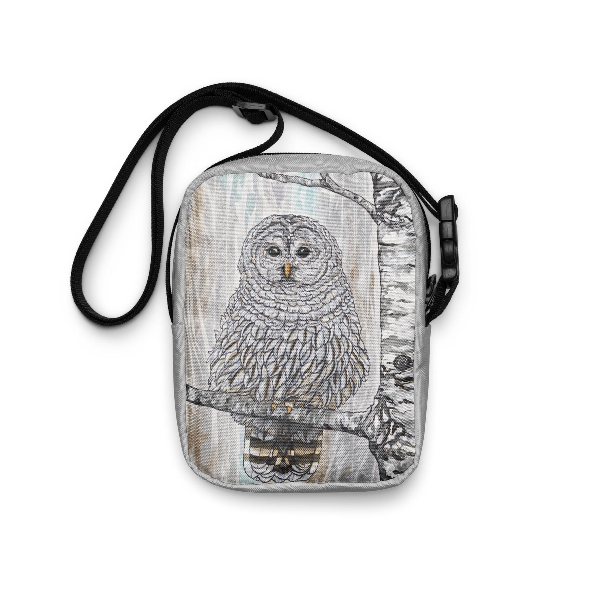 Owl Purse: Nature Crossbody Bag, Owl & Birch Tree, Neutral colors, Unisex travel bag, Bliss Art