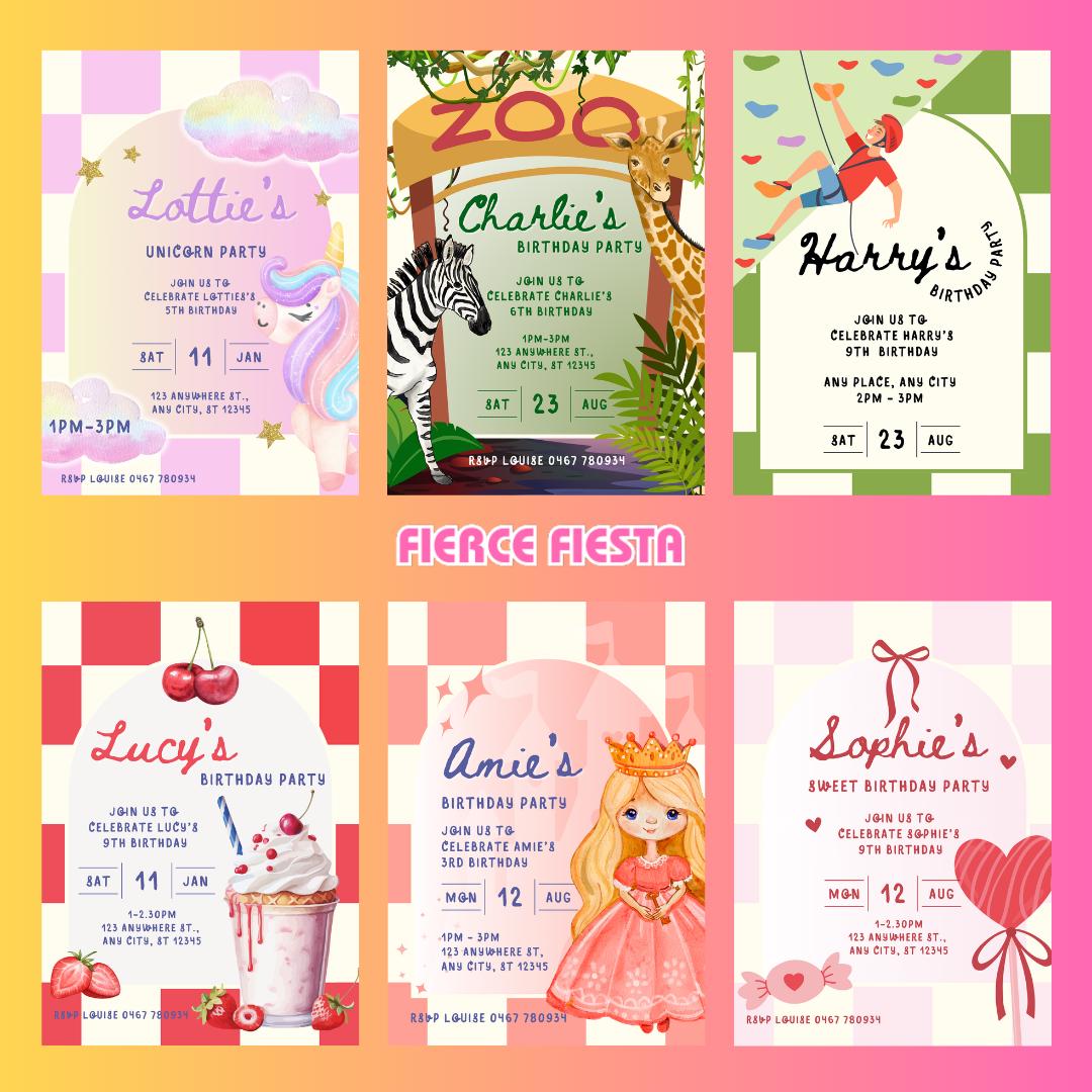 Custom Birthday Invitation – Personalised Digital Kids Party Invite ...