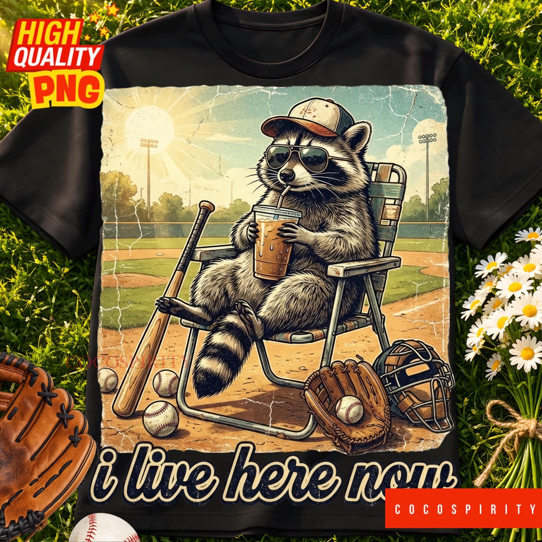 Baseball Raccon Funny Raccoon Baseball PNG, Retro Softball Mama Clipart, Tournament ...