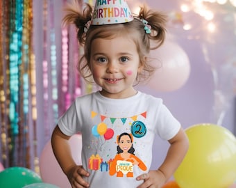 Hola Peques soy yo Isa Toddler Tee, Aprende peque tshirt Birthday #2, Spanish toddler tee Birthday con Isa , 2nd Birthday Cartoon Girl